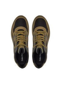 Calvin Klein Sneakersy Low Top Lace Up HM0HM01363 Zielony. Kolor: zielony. Materiał: materiał #6