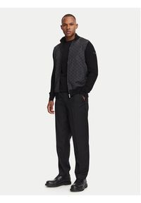 Karl Lagerfeld - KARL LAGERFELD Bluza 655014 561303 Czarny Regular Fit. Typ kołnierza: dekolt w karo. Kolor: czarny. Materiał: wiskoza #4