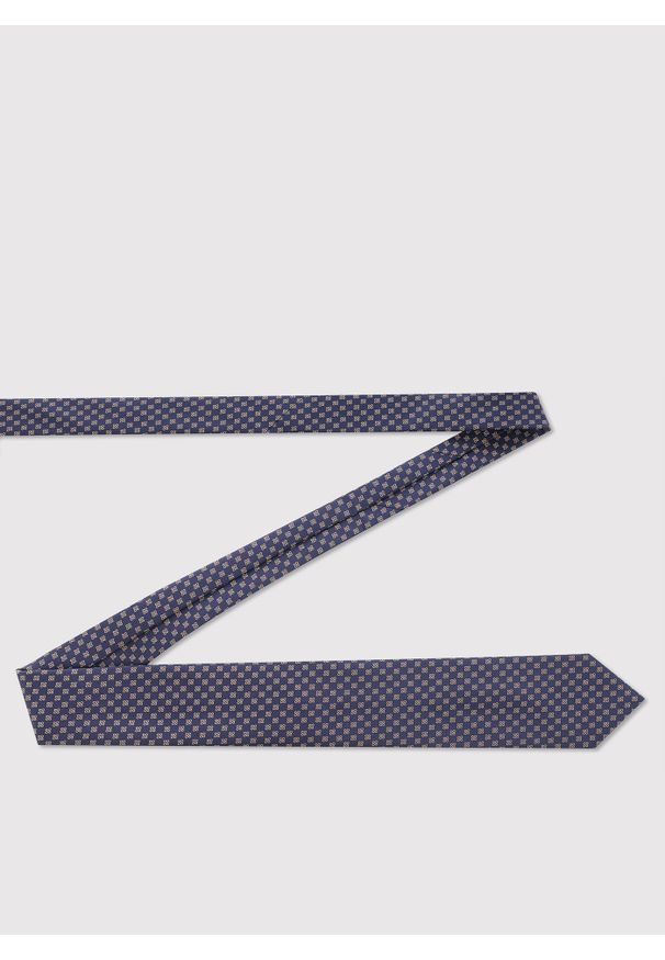 Pako Lorente - PAKO LORENTE – Granatowy krawat we wzór geometryczny. Kolor: niebieski. Materiał: poliester. Wzór: geometria