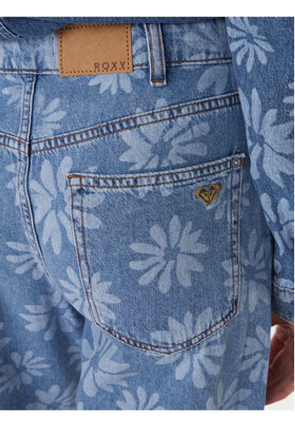 Roxy Jeansy Boogie Night ERJDP03323 Niebieski Wide Leg. Kolor: niebieski