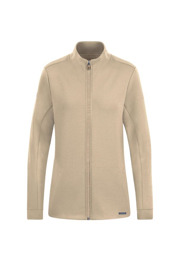 Kurtka z dresu Jako Pro Casual. Kolor: beżowy. Materiał: dresówka