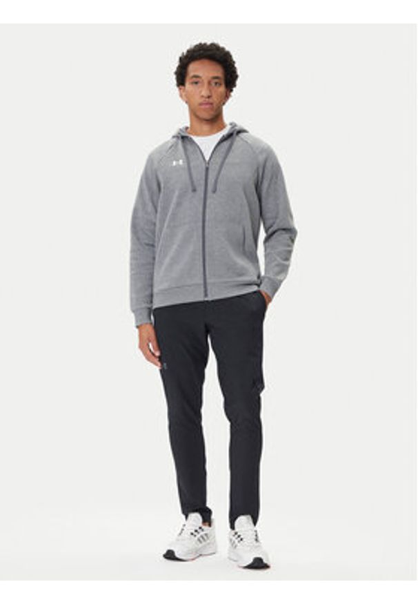Under Armour Bluza Ua Rival 1379767 Szary Loose Fit. Kolor: szary. Materiał: bawełna
