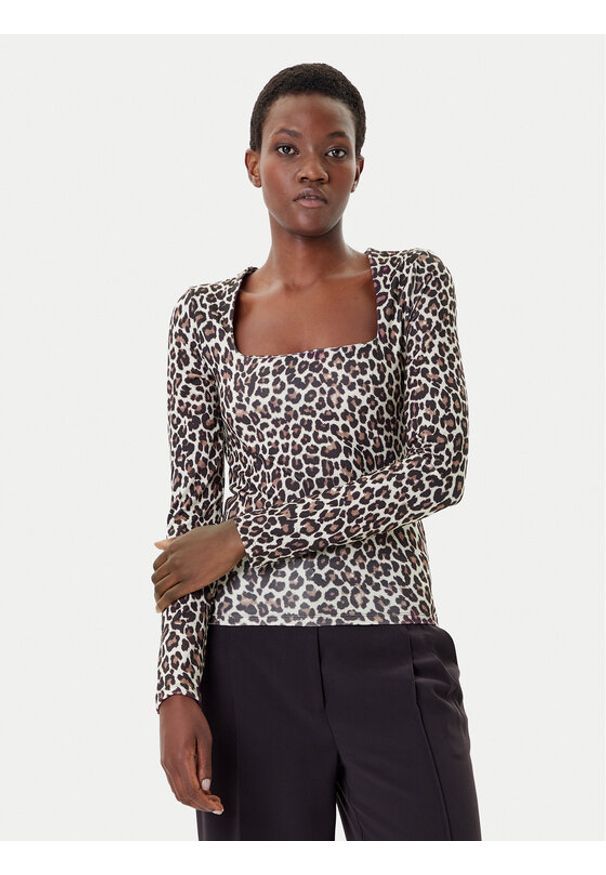 Vero Moda Bluzka Million 10334613 Beżowy Regular Fit. Kolor: beżowy. Materiał: syntetyk