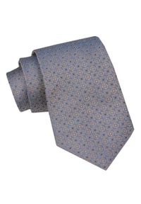 Alties - Klasyczny Męski Krawat - ALTIES - w Grochy. Kolor: brązowy, beżowy, wielokolorowy, niebieski. Materiał: tkanina. Wzór: grochy. Styl: klasyczny