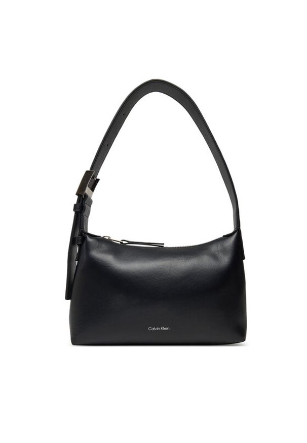 Calvin Klein Torebka Hardware Handle Mini Bag K60K613027 Czarny. Kolor: czarny. Materiał: skórzane
