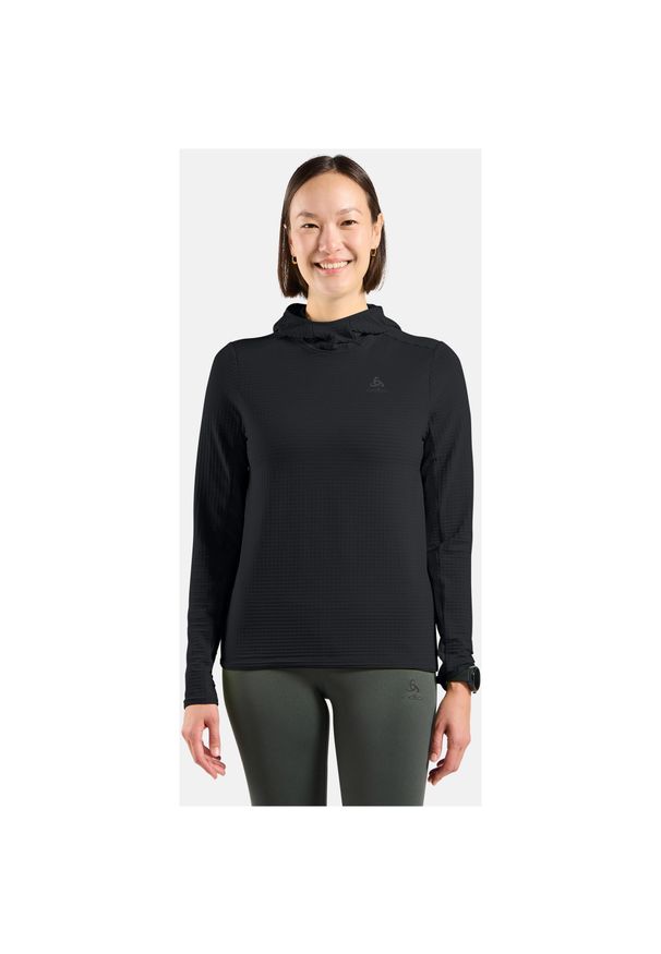 Bluza z kapturem Odlo Mid layer hoody ESSENTIAL THERMAL. Typ kołnierza: kaptur. Kolor: czarny
