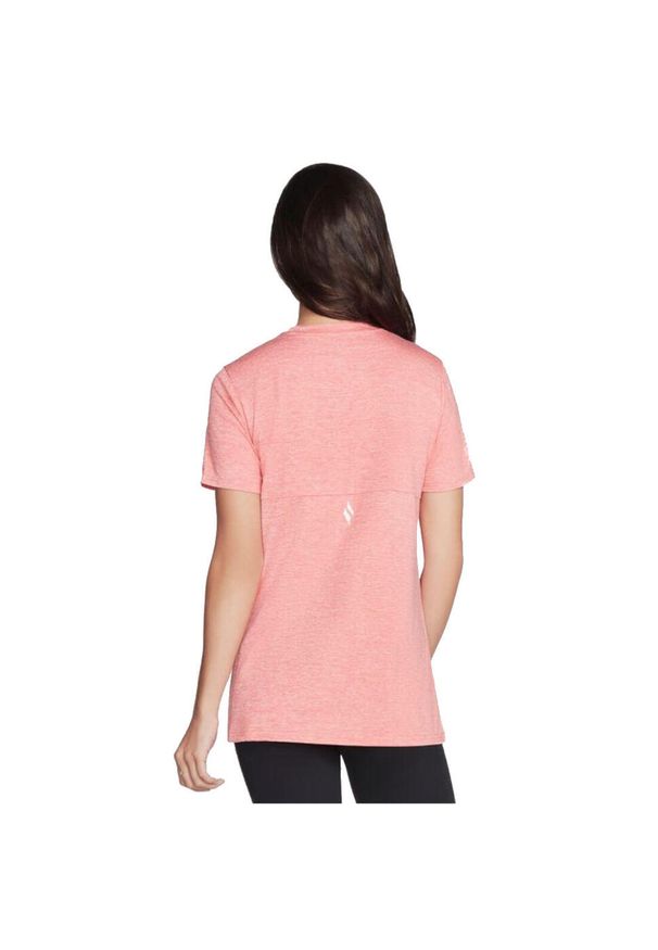 skechers - Skechers Diamond Blissful Tee, damski t-shirt. Kolor: różowy