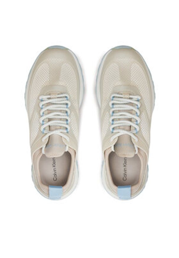 Calvin Klein Sneakersy Runner Lace Up Pearl Mix M HW0HW02079 Beżowy. Kolor: beżowy. Materiał: materiał