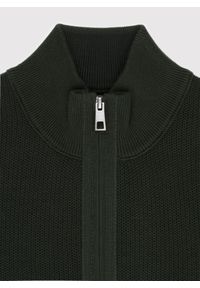 Pako Lorente - PAKO LORENTE – Ciemnozielony sweter męski z bawełny organicznej. Typ kołnierza: kołnierzyk stójkowy. Kolor: zielony. Materiał: bawełna. Sezon: zima, jesień #5