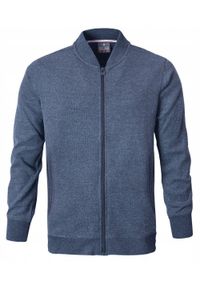 Wygodna, Rozpinana Bawełniana Bluza - Pako Jeans - Niebieska. Kolor: niebieski. Materiał: poliester, bawełna #4