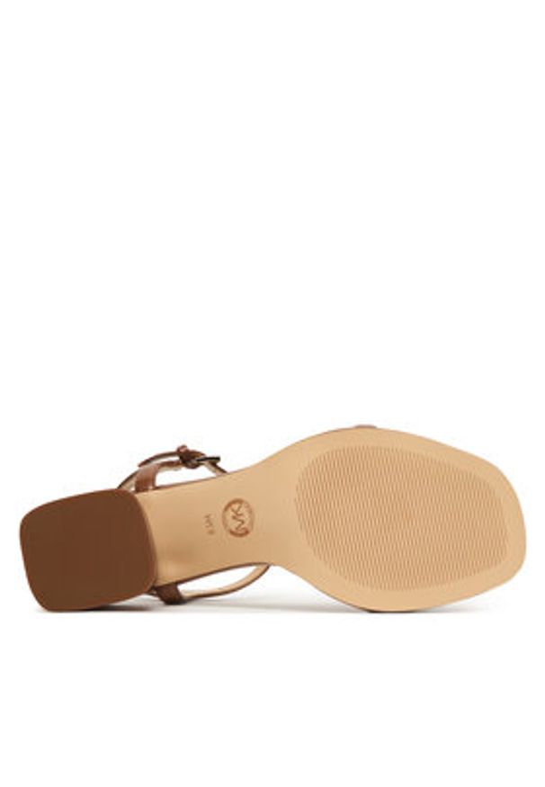 MICHAEL Michael Kors Sandały Mandy 40S6MAMS1B Brązowy. Kolor: brązowy. Materiał: skóra