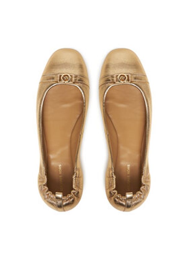 MICHAEL Michael Kors Baleriny Mandy Flex Ballet 40S5MAFP1M Złoty. Kolor: złoty. Materiał: skóra