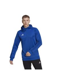 Bluza z kapturem piłkarska męska Adidas Tiro 23 Competition. Typ kołnierza: kaptur. Kolor: wielokolorowy, biały, niebieski. Sport: piłka nożna #2