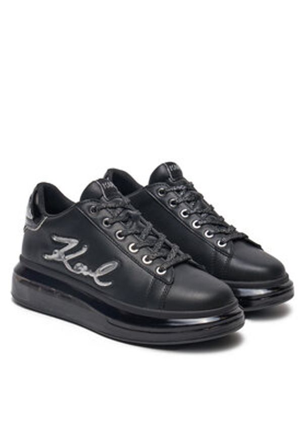 Karl Lagerfeld - KARL LAGERFELD Sneakersy KL62610H Czarny. Kolor: czarny. Materiał: skóra