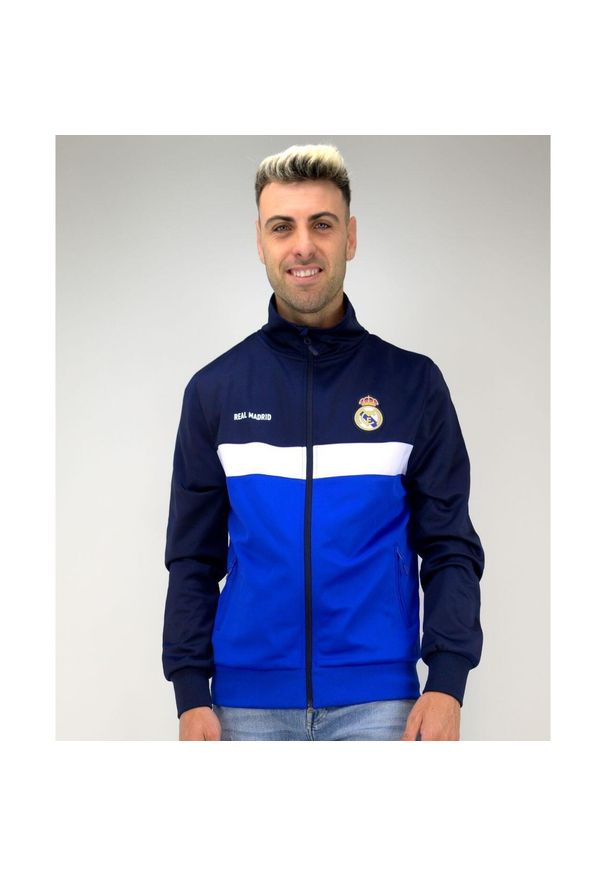 Real Madrid - Sportowa bluza rozpinana na zamek błyskawiczny legendarnego zespołu Madridista. Kolor: wielokolorowy. Sport: piłka nożna