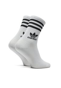 Adidas - adidas Zestaw 6 par wysokich skarpet unisex 3-Stripes JE1828 Biały. Kolor: biały. Materiał: bawełna, materiał #4