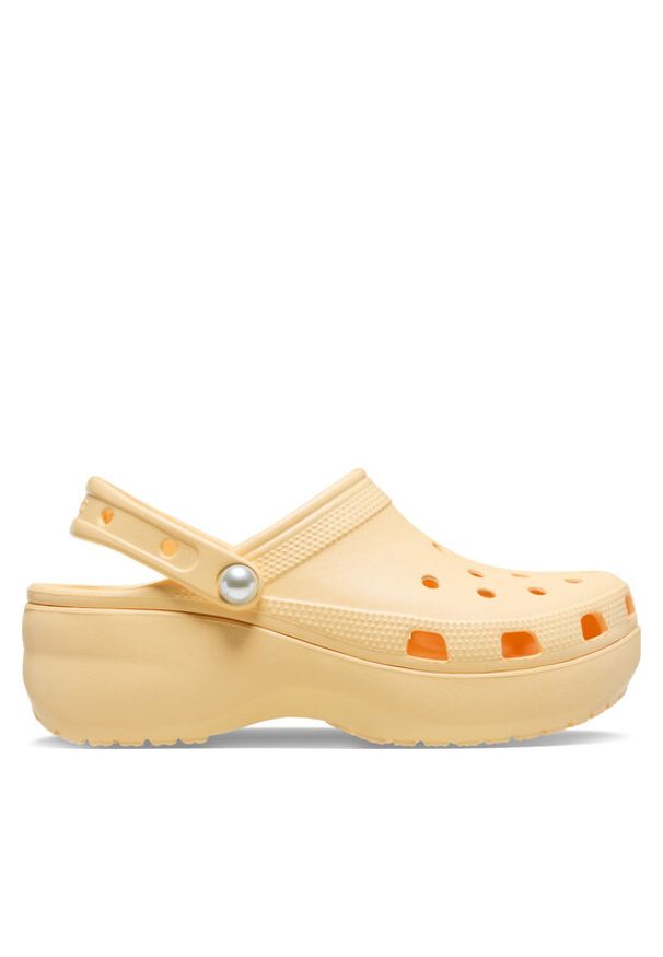 Crocs Klapki Classic Platform Pearl Clog 211231 Różowy. Kolor: różowy. Obcas: na platformie