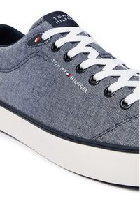 TOMMY HILFIGER - Tommy Hilfiger Tenisówki Th Hi Vulc Core Low Chambray FM0FM05818 Niebieski. Kolor: niebieski. Materiał: materiał #5