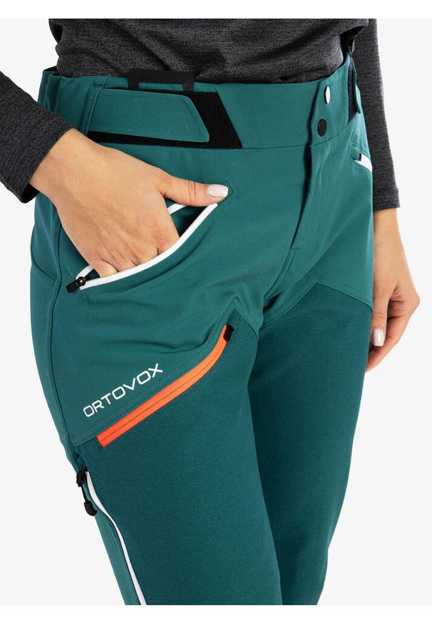 ORTOVOX - Spodnie skiturowe damskie Ortovox Westalpen Softshell Pants. Kolor: zielony. Materiał: softshell