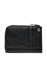 Calvin Klein Jeans Mały Portfel Damski Sculpted Wallet Square Mirror K60K611563 Czarny. Kolor: czarny. Materiał: skóra