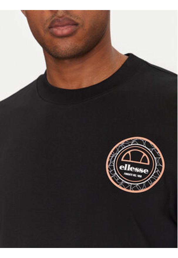 Ellesse T-Shirt Duomo SHZ21889 Czarny Relaxed Fit. Kolor: czarny. Materiał: syntetyk