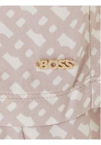 BOSS Koszulka piżamowa Sateen 50545615 Beżowy Relaxed Fit. Kolor: beżowy. Materiał: wiskoza #4