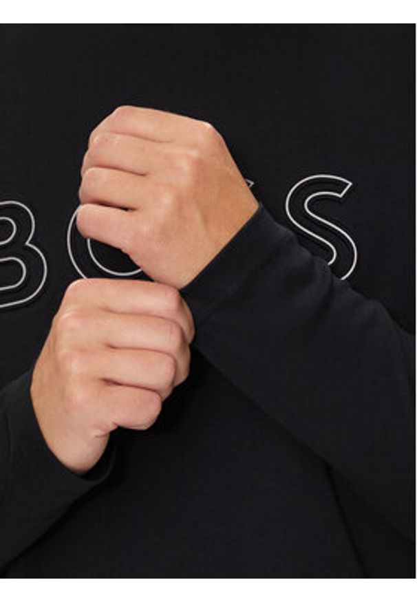 BOSS - Boss Longsleeve Togn 1 50519356 Czarny Regular Fit. Kolor: czarny. Materiał: bawełna. Długość rękawa: długi rękaw