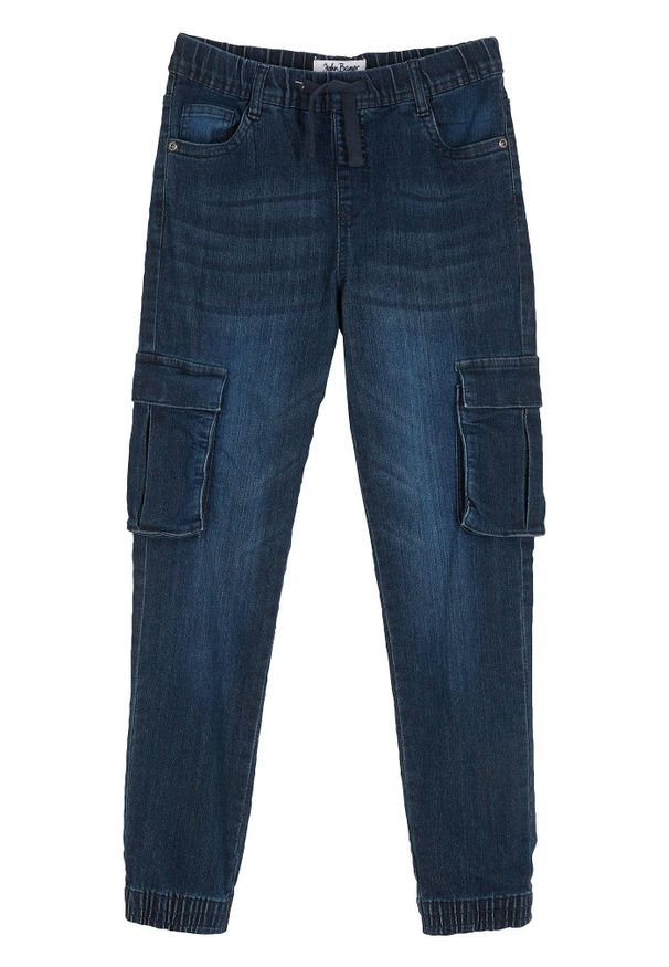 bonprix - Dżinsy ze stretchem i gumką w talii, slim fit. Kolor: niebieski