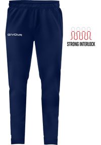 Spodnie Sportowe Givova 4XL dla Mężczyzn - Oddychające i Elastyczne. Kolor: niebieski. Materiał: poliester. Sport: piłka nożna