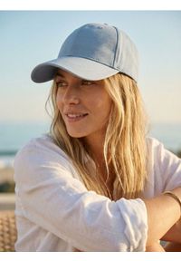 Sinsay - Bawełniana czapka z daszkiem - błękitny. Kolor: niebieski. Materiał: bawełna