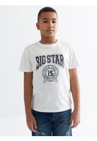 Big-Star - Koszulka chłopięca z nadrukiem biała Holger 100. Okazja: na co dzień. Kolor: biały. Materiał: jeans, dzianina. Wzór: nadruk. Styl: casual #5