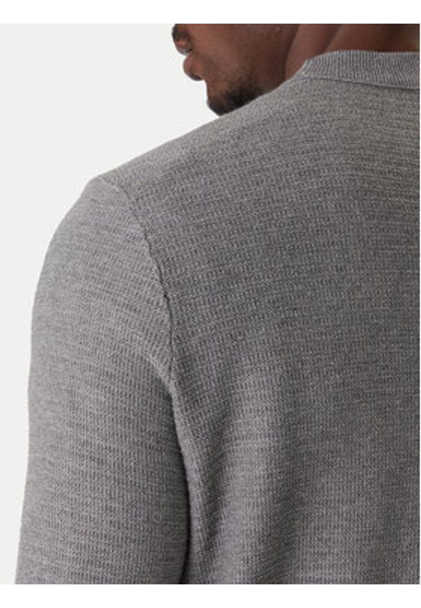 BOSS Sweter Anion 50527584 Szary Regular Fit. Kolor: szary. Materiał: bawełna