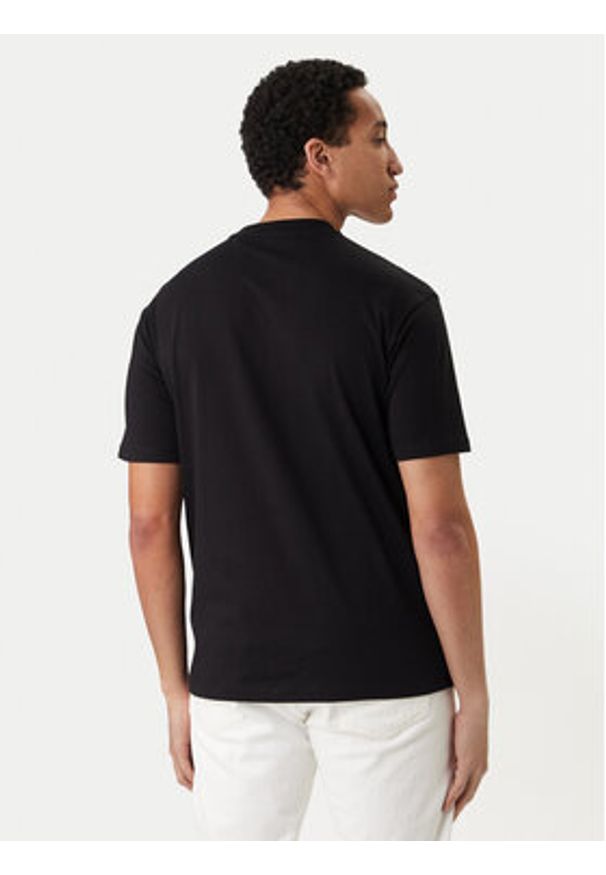 Karl Lagerfeld - KARL LAGERFELD T-Shirt 755146 562224 Czarny Loose Fit. Typ kołnierza: dekolt w karo. Kolor: czarny. Materiał: bawełna