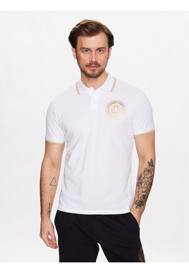 Polo Just Cavalli. Typ kołnierza: polo. Kolor: biały