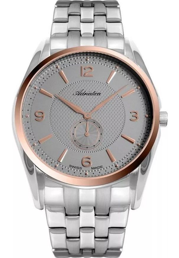 Zegarek męski Adriatica A8279.R157Q srebrny. Kolor: srebrny