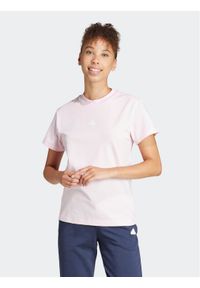 Adidas - adidas T-Shirt Embroidered IS4288 Różowy Regular Fit. Kolor: różowy. Materiał: bawełna