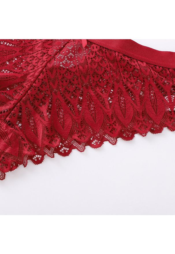 Intica - Figi damskie z ozdobną gumką na co dzień i specjalne okazje Edvige. Kolor: czerwony. Materiał: materiał