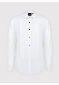 Pako Lorente - PAKO LORENTE – Biała smokingowa koszula męska. Typ kołnierza: łamany. Kolor: biały. Materiał: bawełna. Długość rękawa: długi rękaw. Długość: długie #2