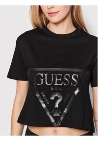 Guess T-Shirt V2YI06 K8HM0 Czarny Regular Fit. Kolor: czarny. Materiał: bawełna