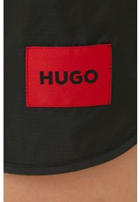 Hugo - HUGO szorty plażowe. Kolor: czarny. Materiał: dzianina