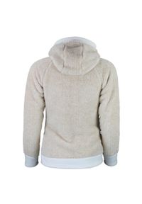 PEAK MOUNTAIN - Damski polar z kapturem zapinany na zamek błyskawiczny Peak Mountain Coral Sherp. Typ kołnierza: kaptur. Kolor: beżowy, wielokolorowy, biały. Materiał: polar. Sezon: zima #2