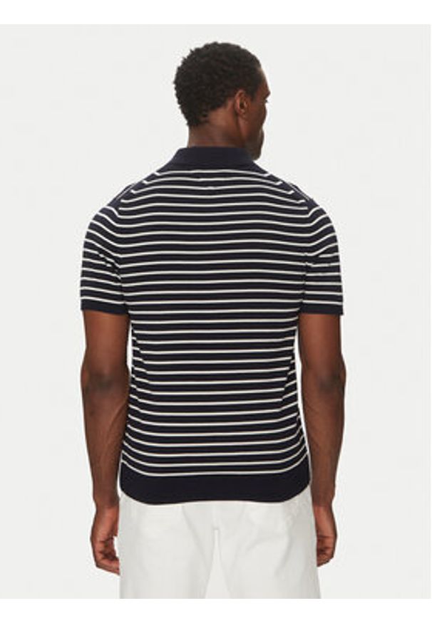 TOMMY HILFIGER - Tommy Hilfiger Polo Essential Cotton Knitted Polo MW0MW37396 Granatowy Regular Fit. Typ kołnierza: polo. Kolor: niebieski. Materiał: bawełna