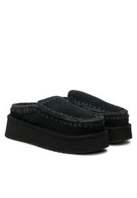 Mou Kapcie Clog Eskimo Platform FW681004A Czarny. Kolor: czarny. Materiał: skóra. Obcas: na platformie #3