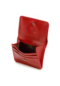 Wittchen - Damski portfel skórzany mini. Kolor: czerwony. Materiał: skóra #4