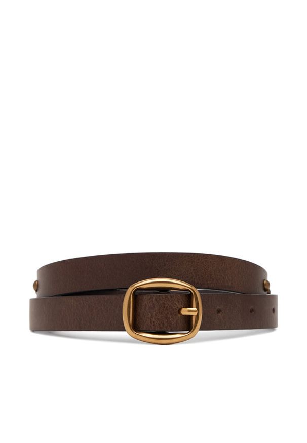 Pinko - PINKO Pasek Damski Dita H2 Belt 20251 PLT01 104796 A2GG Brązowy. Kolor: brązowy. Materiał: skóra