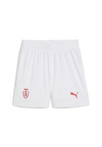 Puma - Młodzieżowe szorty piłkarskie Stade Reims PUMA White Red. Kolor: czerwony, wielokolorowy, biały. Materiał: dzianina. Sport: piłka nożna