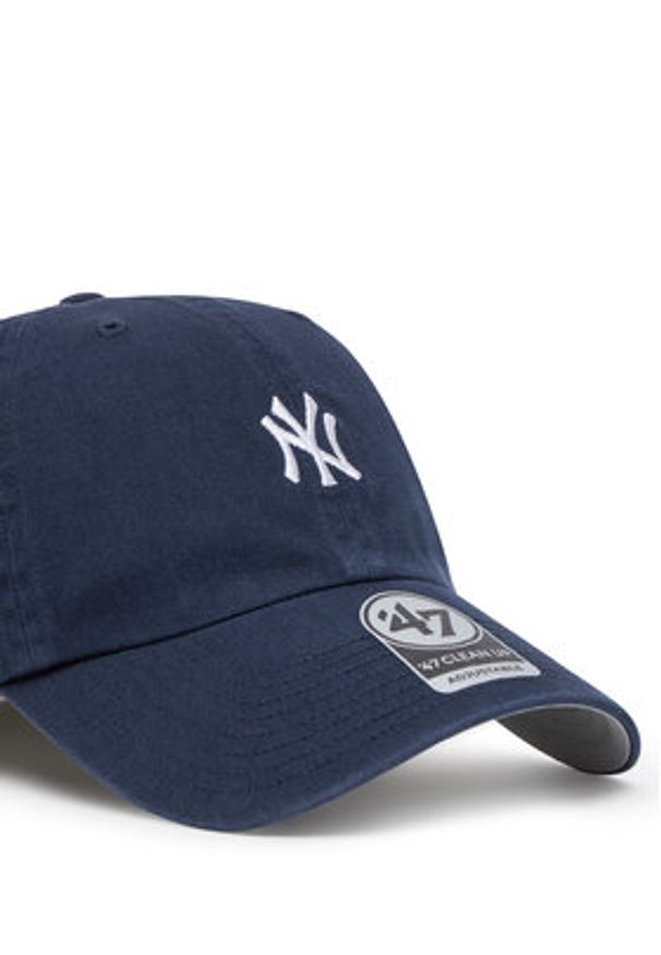 47 Brand Czapka z daszkiem MLB New York Yankees BASE RUNNER '47 Clean U p B-BSRNR17GWS Granatowy. Kolor: niebieski. Materiał: bawełna, materiał
