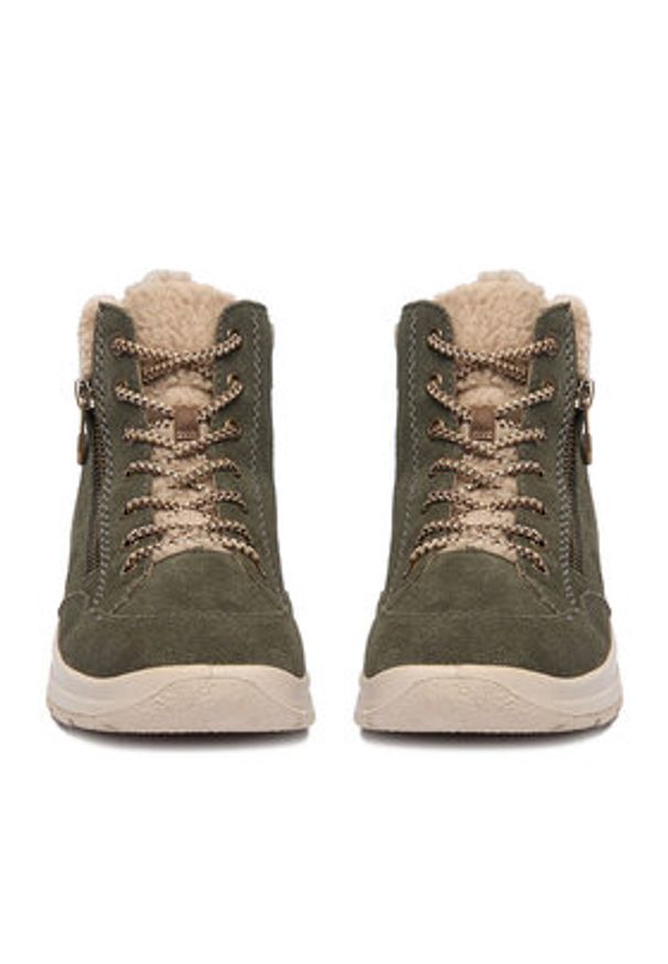 Rieker Trzewiki CEO-L7701-54 Zielony. Kolor: zielony. Materiał: skóra, zamsz