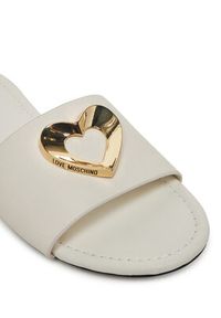 Love Moschino - LOVE MOSCHINO Klapki JA28161G0MIA0102 Écru. Materiał: skóra #3