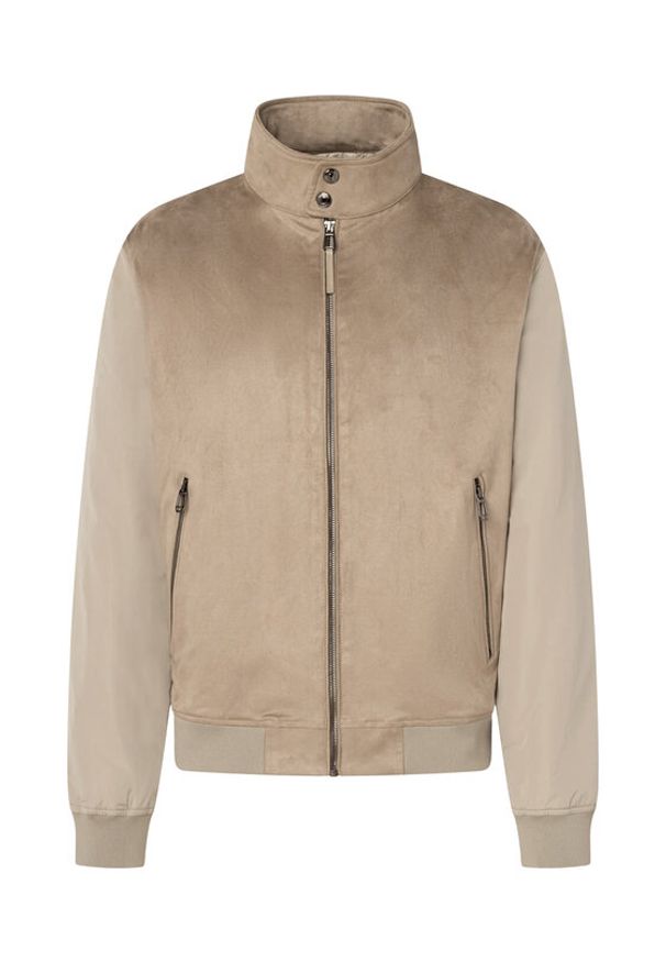 JOOP! Kurtka przejściowa Jo-370Clunie 30103263 Beżowy jasny Regular Fit. Kolor: beżowy. Materiał: skóra